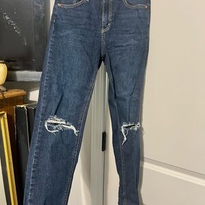Wild Fable Dark Blue Distressed Skinny Jeans